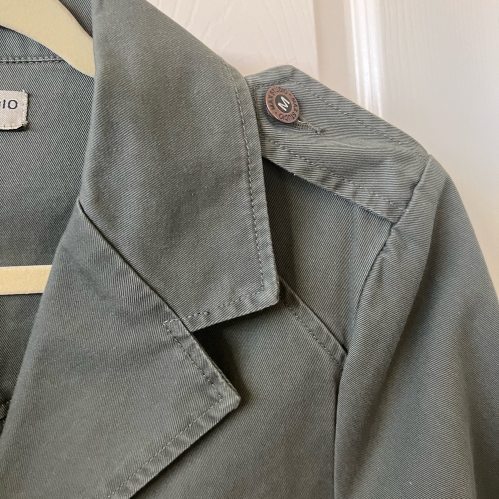 Max Studio Military Style Cotton Jacket Size M - Picture 5 of 8